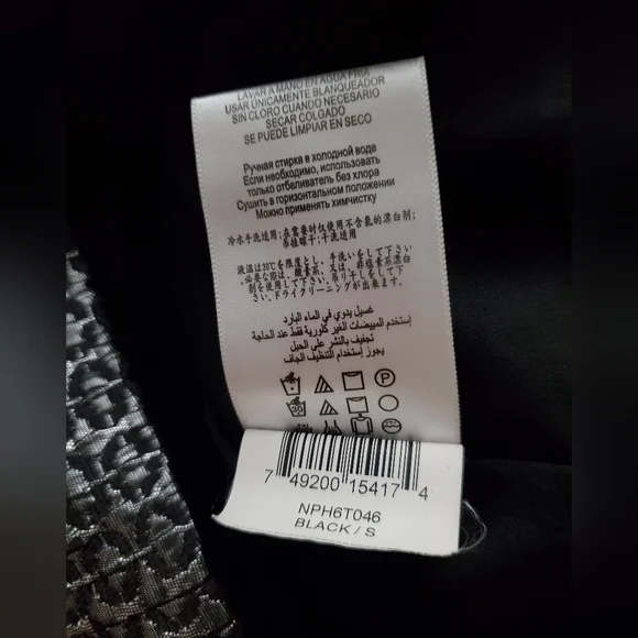 Manoukian BLACK SILVER Metallic Cocktail Party dress. SZ small - Picture 5 of 6